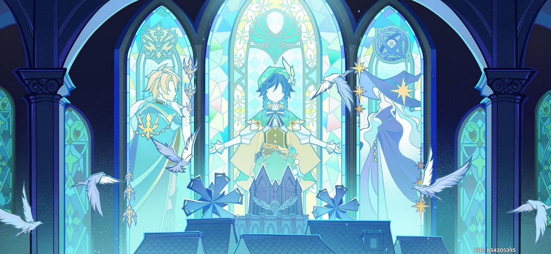 An illustration of the Tripartite Conference (Image via HoYoverse)